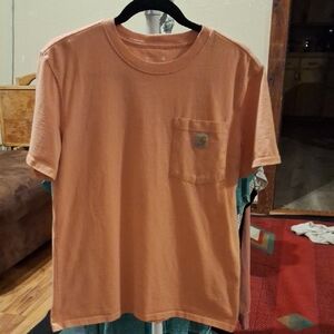 Carhartt Short-Sleeve Pocket Tee in Salmon
